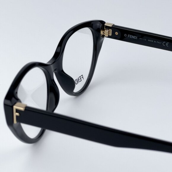 Fendi FE50020I FIRST 001 BRAND NEW Eyeglasses Shiny Black Women Cat Eye - Picture 8 of 10